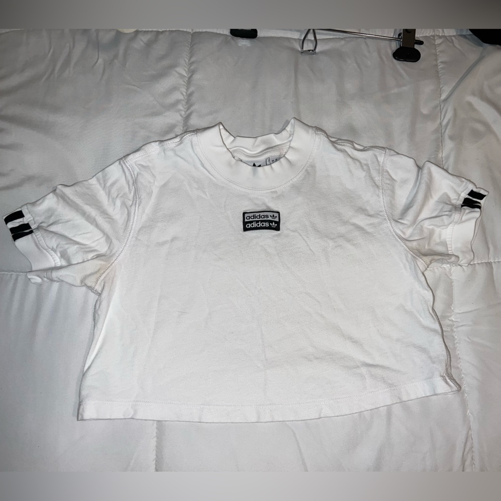 Adidas crop top with logo.
